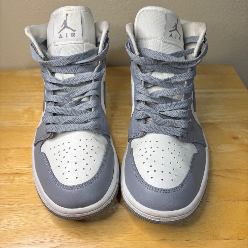 Jordan Air Jordan 1 Mid Women 8.5 Stealth Sail Grey White BQ6472-115